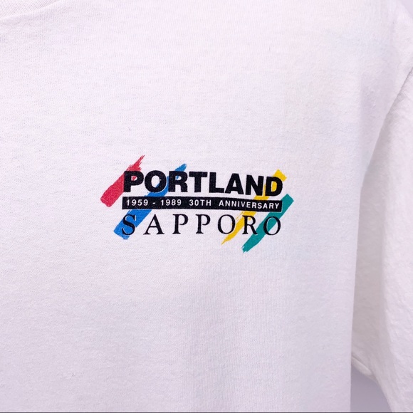 VINTAGE Portland Sapporo 30th Anniversary Tee Sz L - Picture 2 of 6